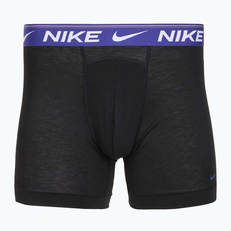 Boxeri pentru bărbați Nike Dri-FIT Ultra Comfort 3 perechi black evrgreen aura/deep night/black waistband 3