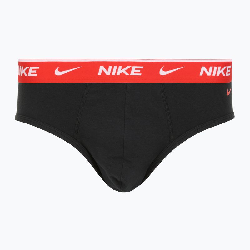 Slip de înot pentru bărbați Nike Everyday Cotton Stretch Brief 3 perechi black light crimson/desert ochre/black wb 2