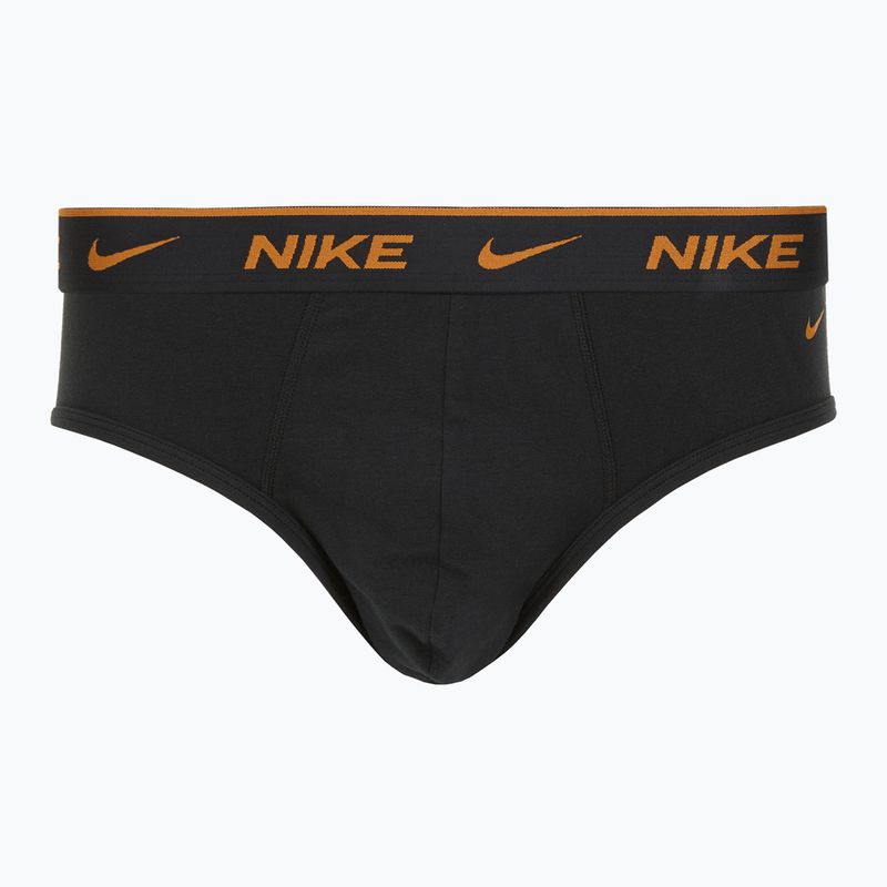 Slip de înot pentru bărbați Nike Everyday Cotton Stretch Brief 3 perechi black light crimson/desert ochre/black wb 4