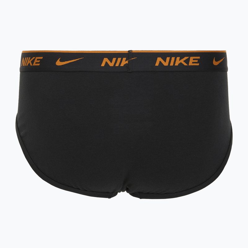 Slip de înot pentru bărbați Nike Everyday Cotton Stretch Brief 3 perechi black light crimson/desert ochre/black wb 5