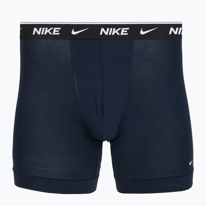 Boxeri pentru bărbați Nike Cotton Stretch Boxer Brief black/blue/navy 3