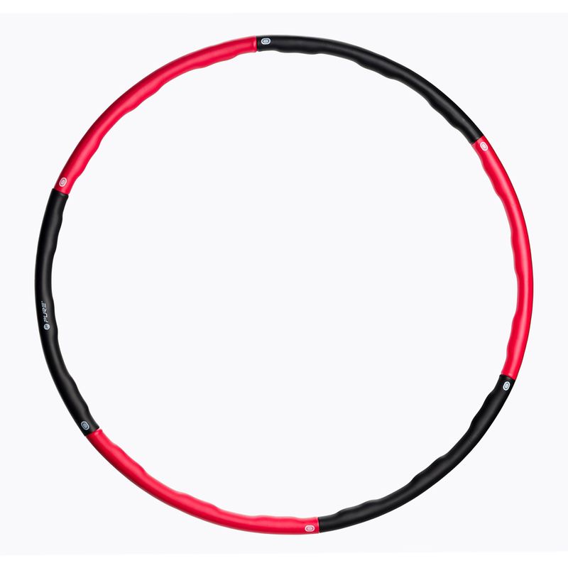 Cerc Hula Hoop pliabil Pure2Improve Fitness Hoop, roșu, 2829