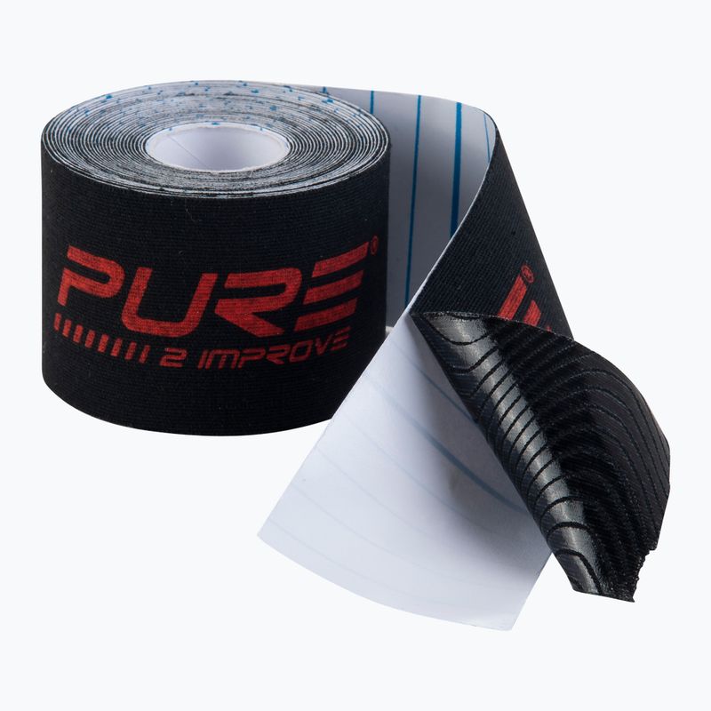 Banda de kinesiotaping Pure2Improve black/red