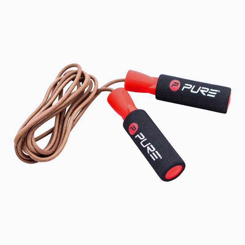 Pure2Improve coarda de sărituri din piele maro P2I201200