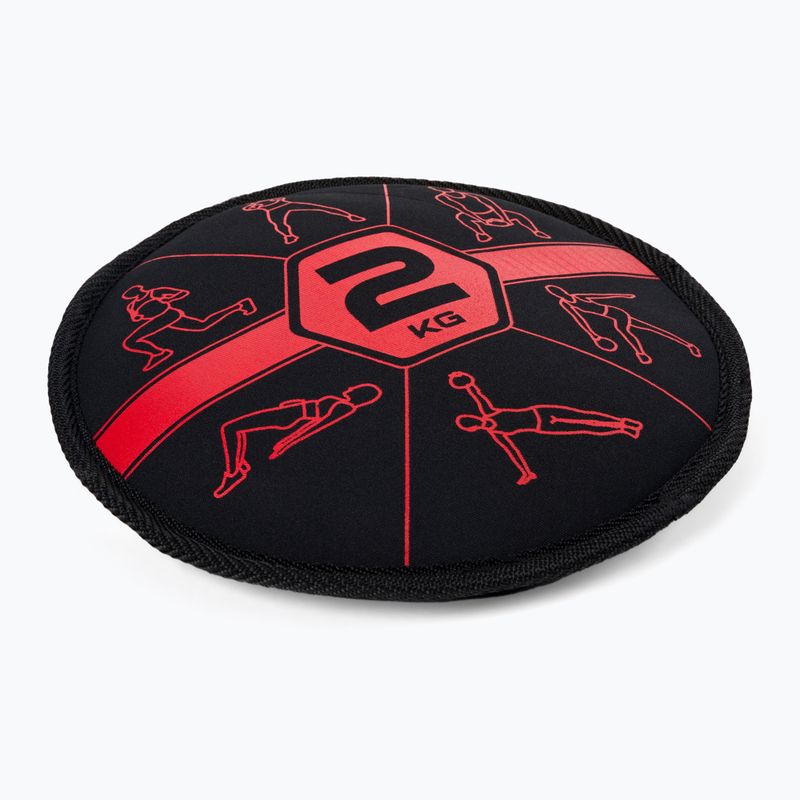 Sac de nisip 2 kg Pure2Improve Sandbell negru-roșu P2I201210