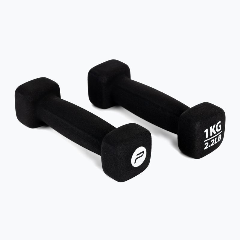 Gantere din neopren 1 kg Pure2Improve negru P2I201390 2