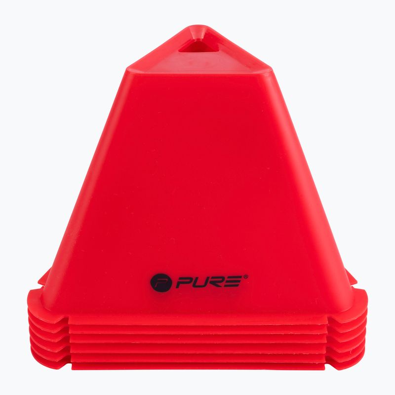 Conuri de antrenament  Pure2Improve Triangle Cones Set 6 szt. red