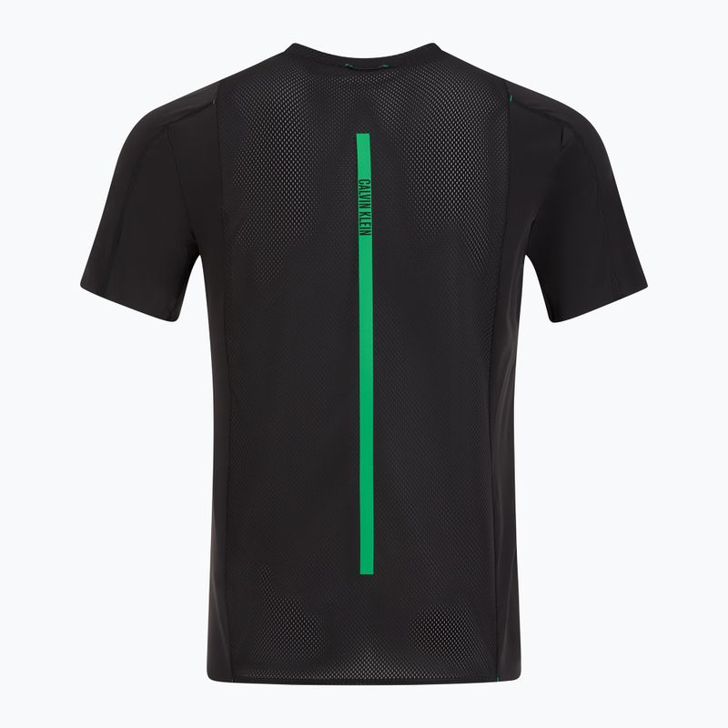 Tricou pentru bărbați  Calvin Klein LVGMS5K188 Baselayer black/blosson green logo 2