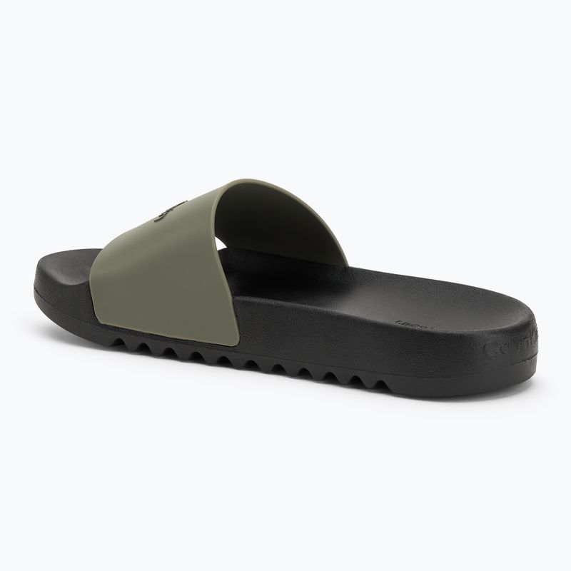 Papuci pentru bărbați Calvin Klein HM0HM01063 Chuncky Pool Slide Rub Smokey Olive/Black 3