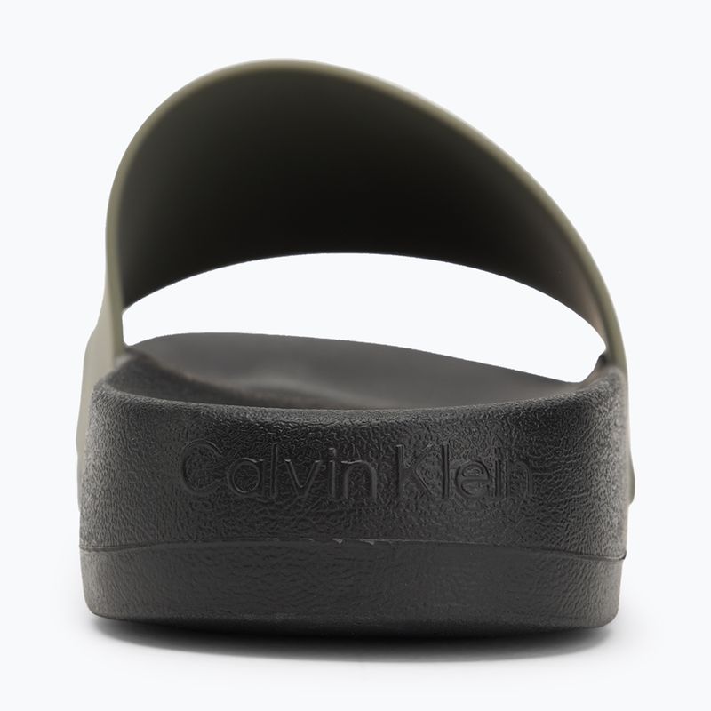 Papuci pentru bărbați Calvin Klein HM0HM01063 Chuncky Pool Slide Rub Smokey Olive/Black 6