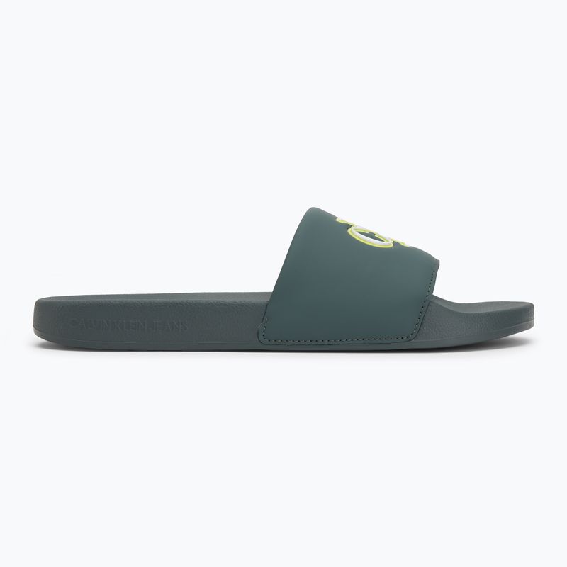 Papuci pentru bărbați Calvin Klein YM0YM01281 Jelly Mono PU Seaside Aqua/White 2