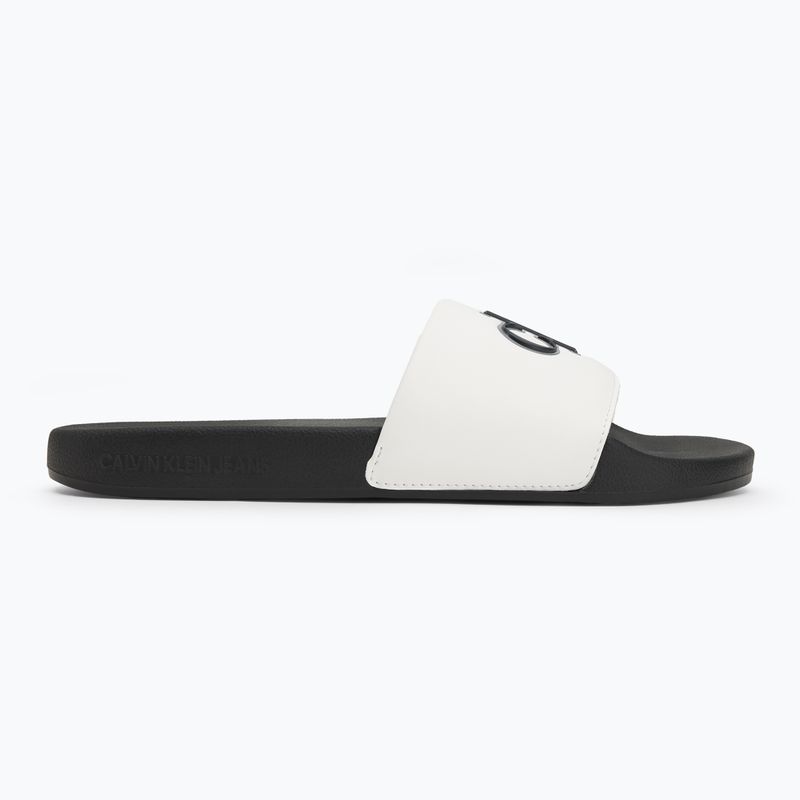 Papuci pentru bărbați Calvin Klein YM0YM01281 Jelly Mono PU Bright White/Black 2