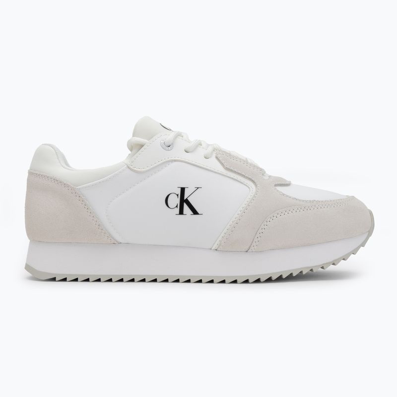 Încălțăminte pentru femei Calvin Klein YW0YW01644 Runner Laceup Sock Mg Nylon Mix Bright White/Black 2