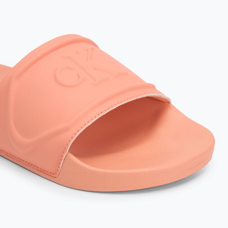 Papuci pentru femei Calvin Klein YW0YW01879 Pu Hf Mg powder orange 7