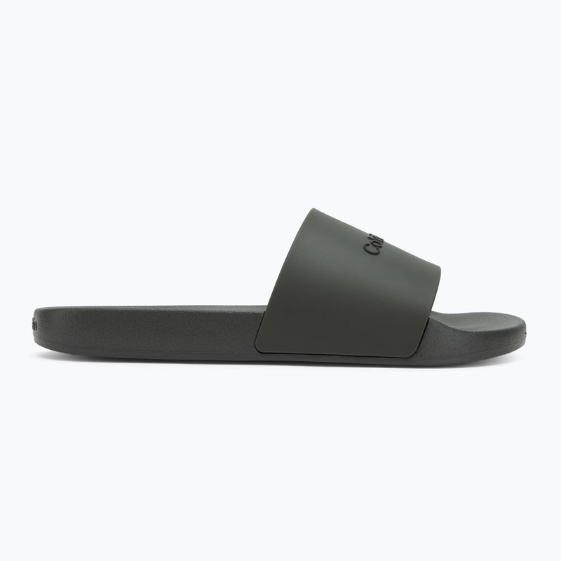 Papuci pentru bărbați Calvin Klein HM0HM00455 Pool Slide Rubber dark olive 2