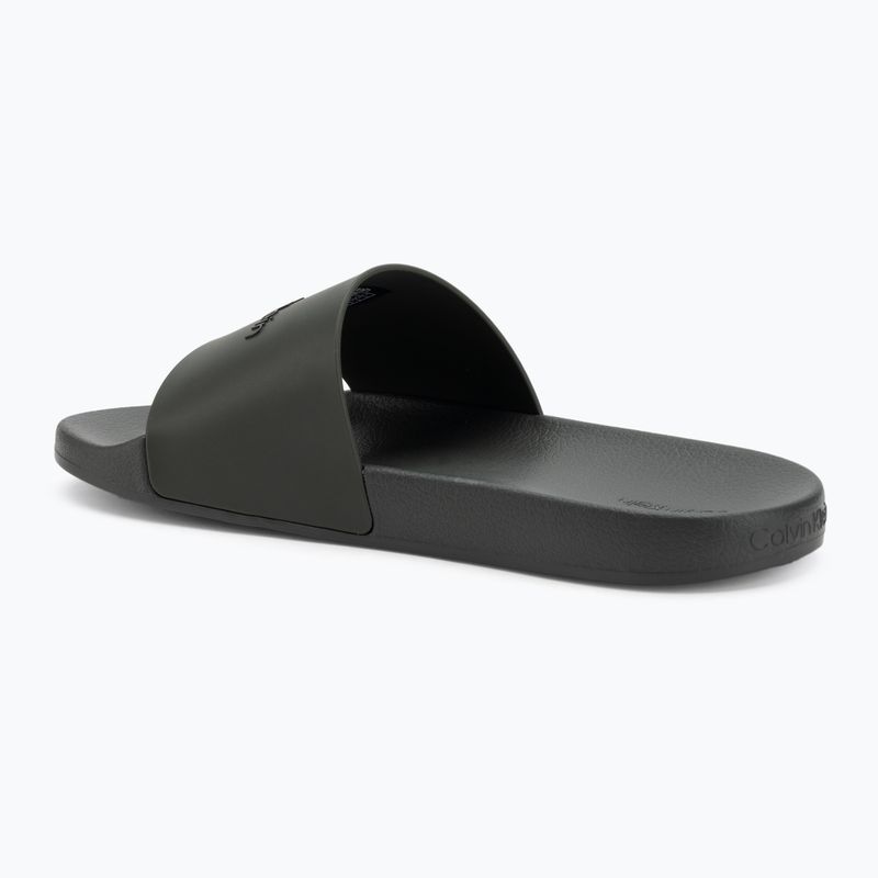 Papuci pentru bărbați Calvin Klein HM0HM00455 Pool Slide Rubber dark olive 3