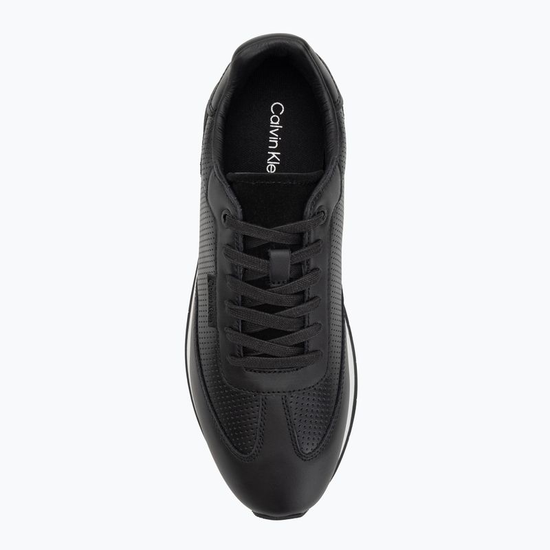Încălțăminte pentru bărbați Calvin Klein HM0HM01871 Low Prof Runn Laceup Perf Lth Black/Bright White 5