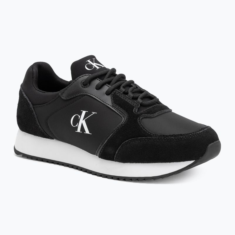 Încălțăminte pentru bărbați Calvin Klein YM0YM01326 Retro Runner Sock Lace Up Ny-Su Calvin Navy/Bright White/Gum