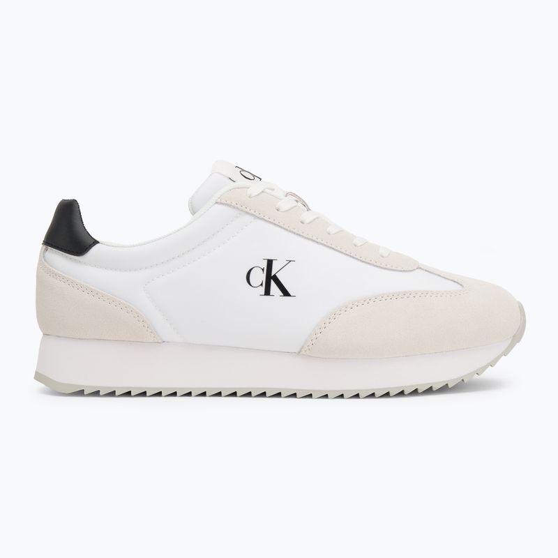 Încălțăminte pentru bărbați Calvin Klein YM0YM01325 Retro Runner Lace Up Ny-Su Bright White/Black 2