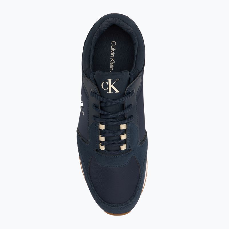 Încălțăminte pentru bărbați Calvin Klein YM0YM01326 Retro Runner Sock Lace Up Ny-Su Calvin Navy/Bright White/Gum 5