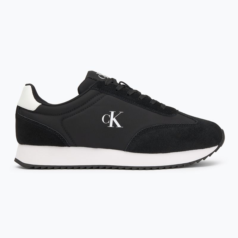 Încălțăminte pentru bărbați Calvin Klein YM0YM01325 Retro Runner Lace Up Ny-Su Black/Bright White 2