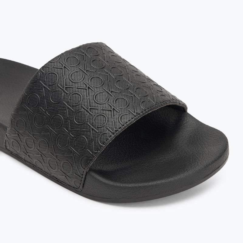 Papuci pentru femei Calvin Klein HW0HW02541 Pool Slide Mono Ck Black 7