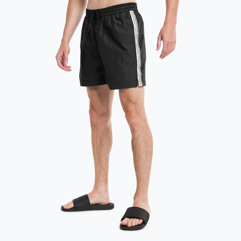 Pantaloni scurți de baie bărbați Calvin Klein Medium cu cordon negru 3