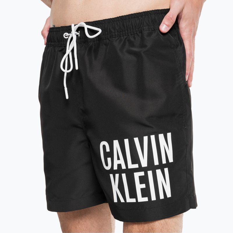 Pantaloni scurți de baie bărbați Calvin Klein Medium cu cordon negru