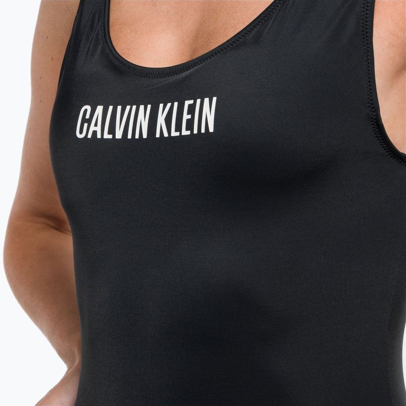 Costum de baie Calvin Klein Scoop Back One Piece pentru femei, negru 7