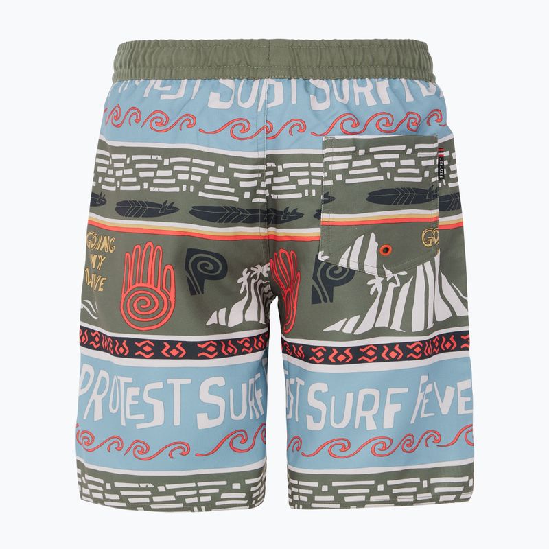 Pantaloni scurți de baie pentru copii Protest Prtcinema artichoke green 2