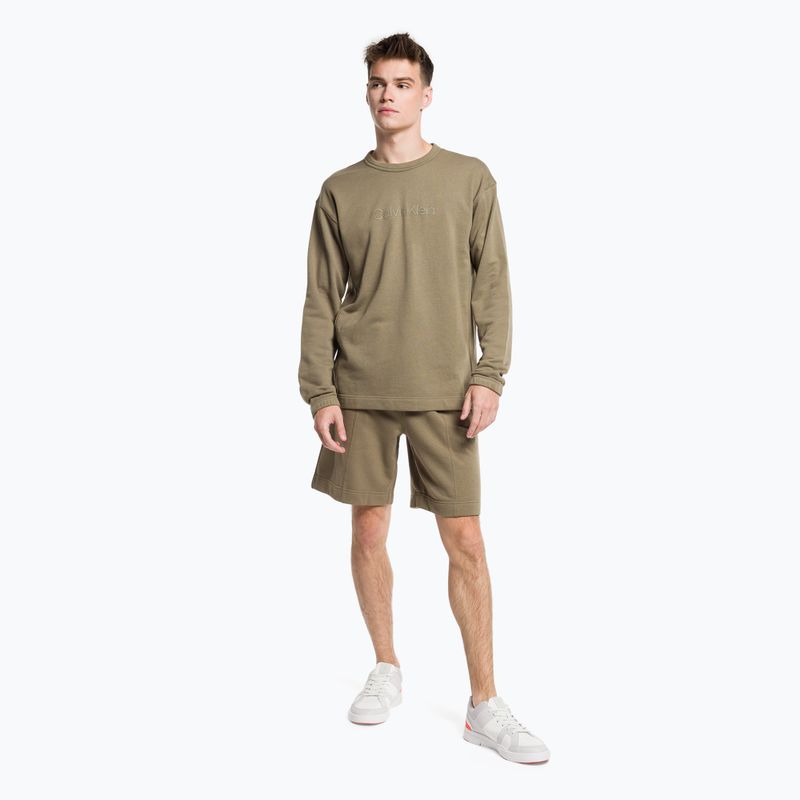 Bărbați Calvin Klein 8.5" Knit 8HU pantaloni scurți de antrenament gri olive 2