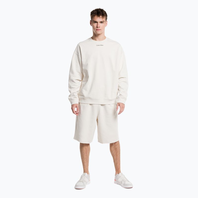 Pantaloni scurți de antrenament pentru bărbați Calvin Klein 7" Knit 67U chalk pentru bărbați 2