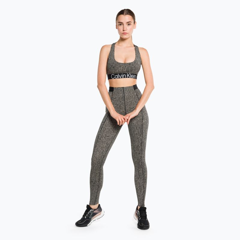 Sutien de fitness Calvin Klein Medium Support 8VR cu imprimeu șocant 2