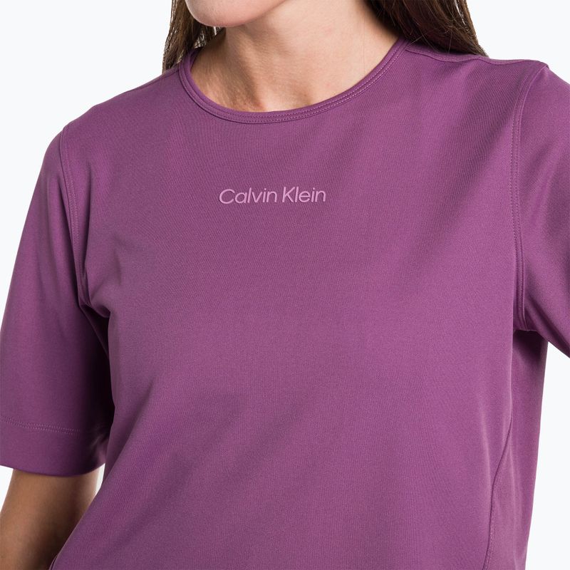 Tricou Calvin Klein Knit ametist pentru femei 4