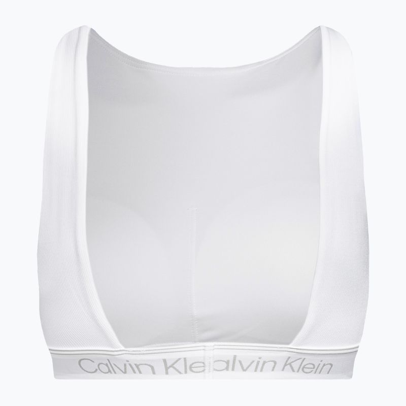 Sutien de fitness Calvin Klein Medium Support YAF alb strălucitor 6