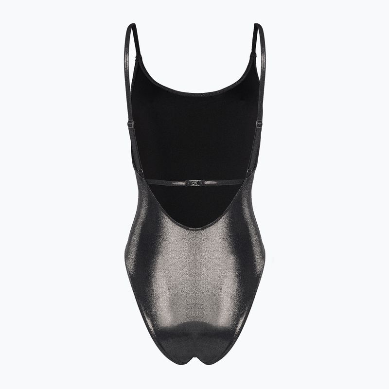 Costum de baie Calvin Klein Scoop Back One Piece pentru femei, negru 2