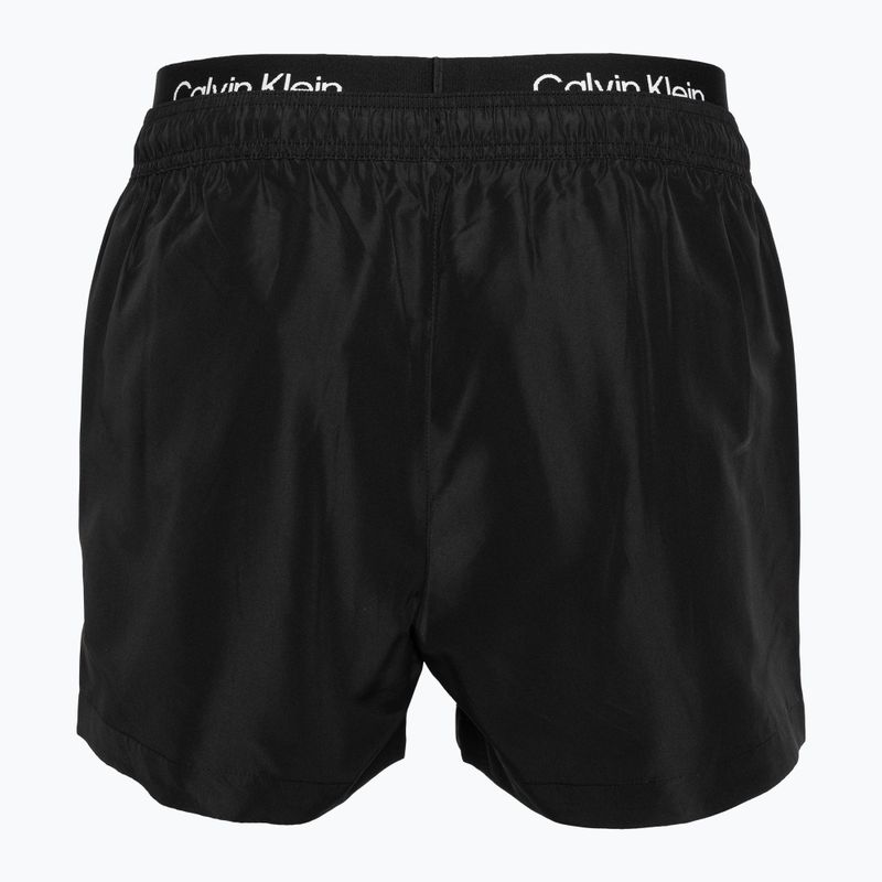Pantaloni scurți de baie Calvin Klein Short Double Wb pentru bărbați, negru 2
