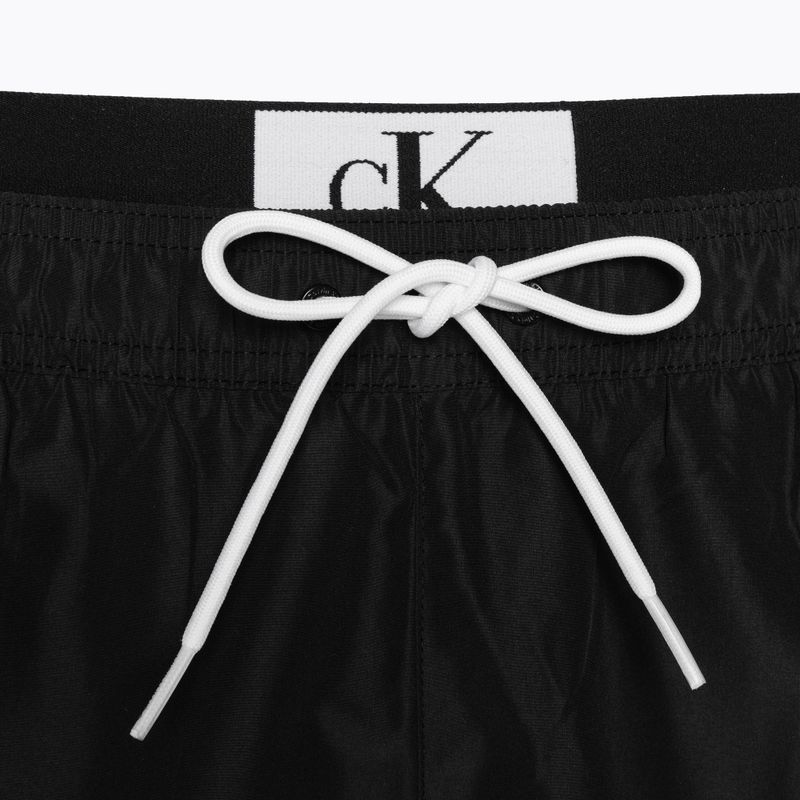 Pantaloni scurți de baie Calvin Klein Short Double Wb pentru bărbați, negru 3