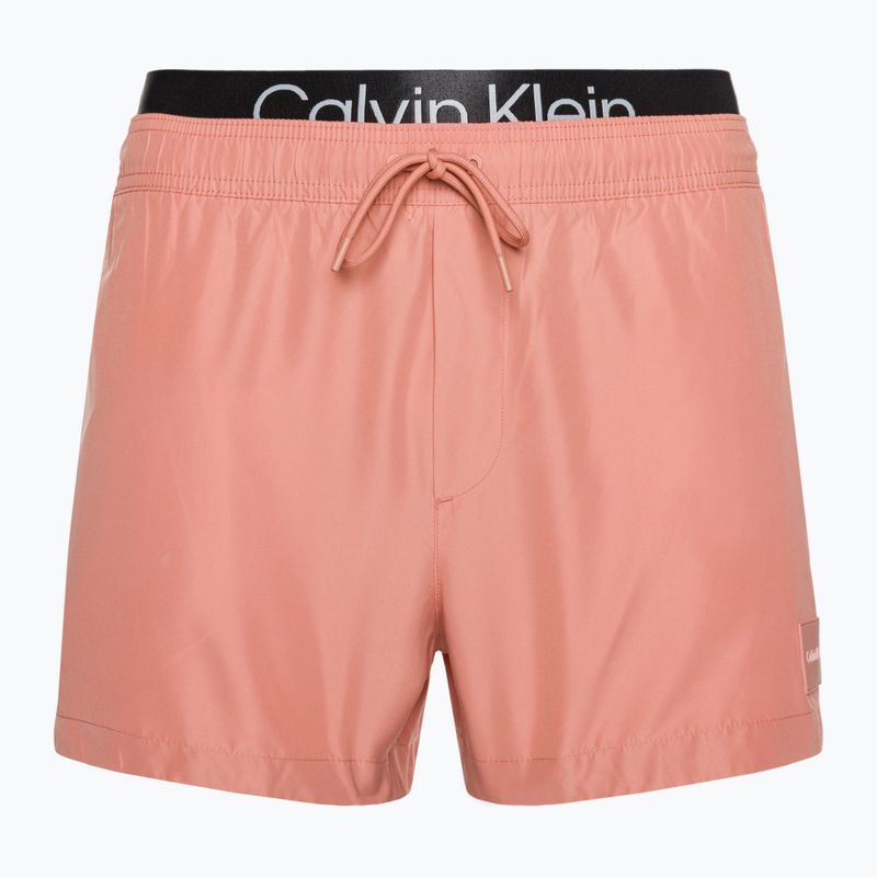 Pantaloni scurți de baie Calvin Klein Short Double Wb pentru bărbați, roz