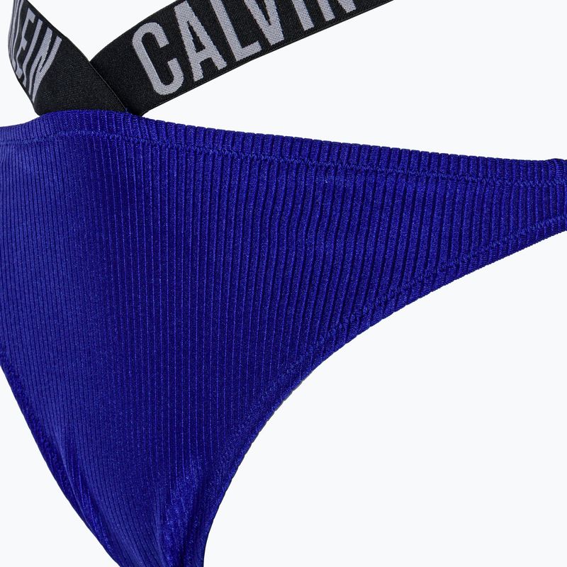 Partea de jos a costumului de baie Calvin Klein High Leg Cheeky Bikini midnight lagoon 3
