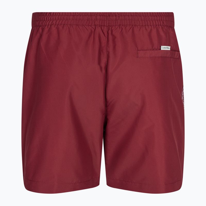 Pantaloni scurți de baie pentru bărbați Calvin Klein Medium Drawstring cordovan 2