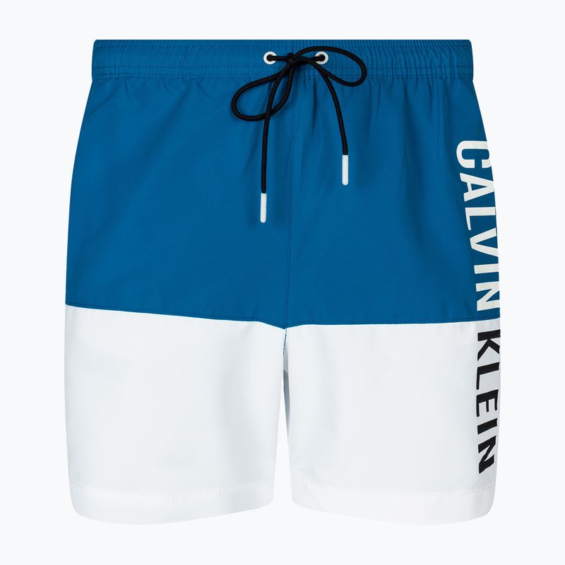 Pantaloni scurți de baie pentru bărbați Calvin Klein Medium Drawstring-Block faience blue