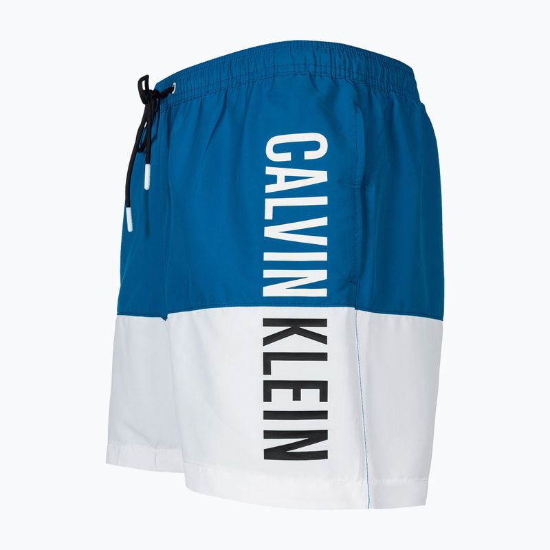 Pantaloni scurți de baie pentru bărbați Calvin Klein Medium Drawstring-Block faience blue 3