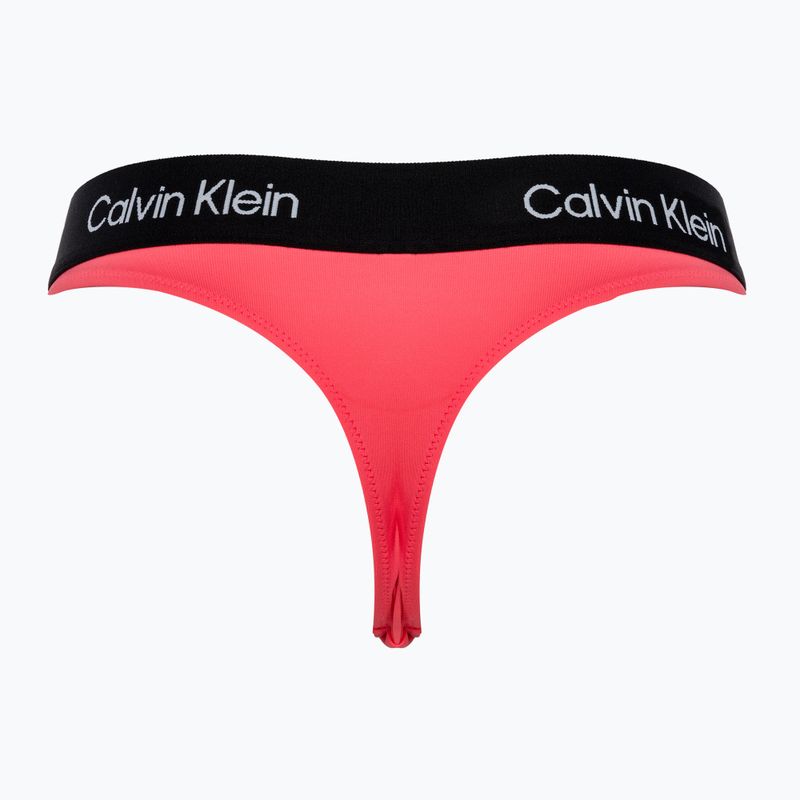 Partea de jos a costumului de baie Calvin Klein Thong calypso coral 2