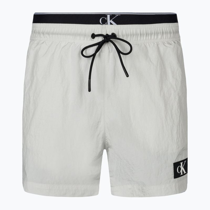 Pantaloni scurți de baie pentru bărbați Calvin Klein Medium Double WB nimbus cloud