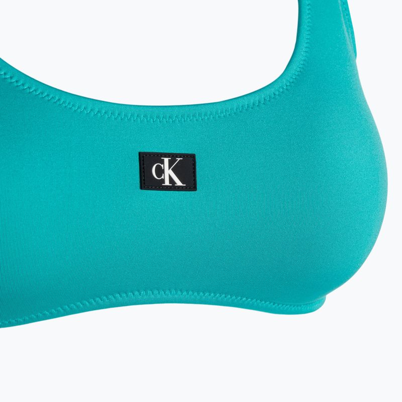 Partea de sus a costumului de baie Calvin Klein Bralette-RP blue ocean