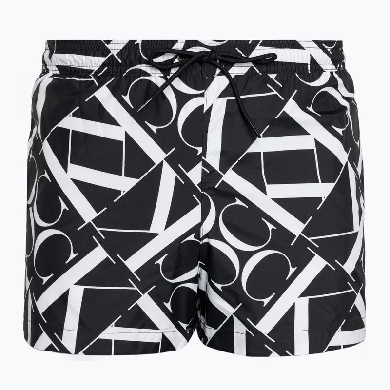 Pantaloni scurți de baie pentru bărbați Calvin Klein Short Drawstring-Print monogram black