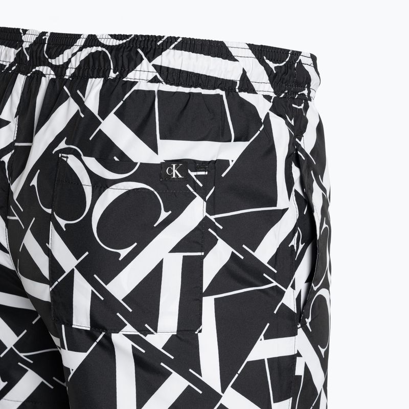 Pantaloni scurți de baie pentru bărbați Calvin Klein Short Drawstring-Print monogram black