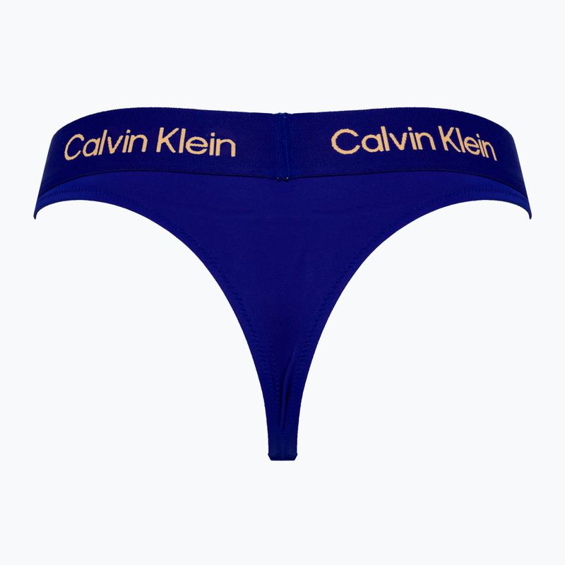 Partea de jos a costumului de baie Calvin Klein Thong midnight lagoon 2