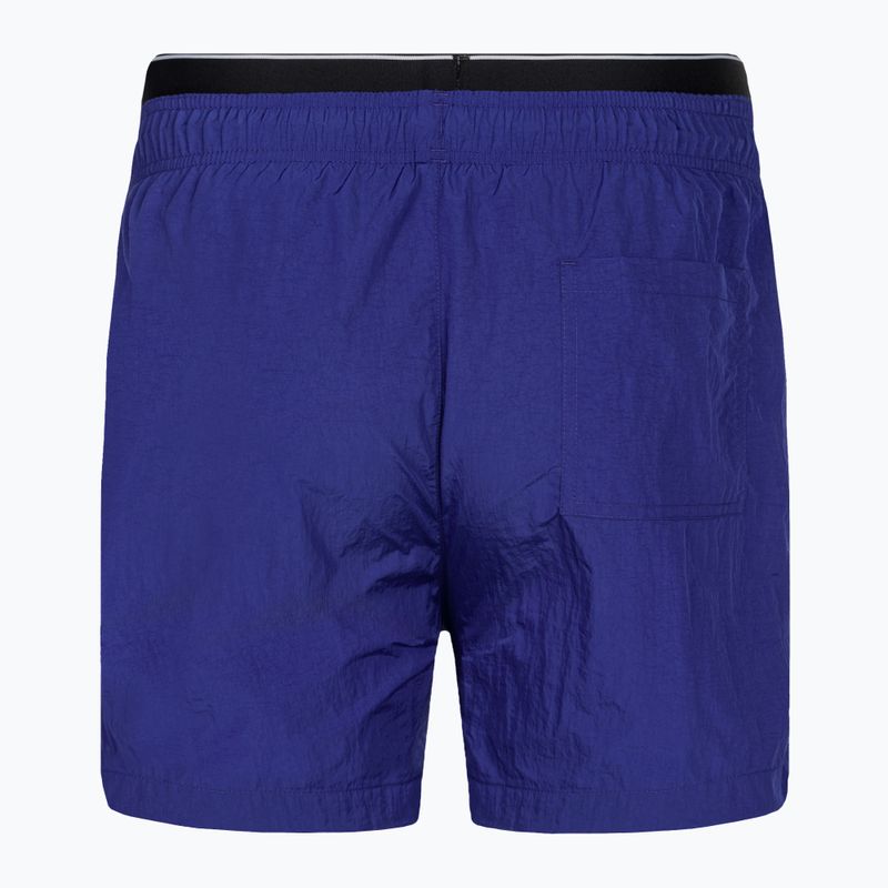 Pantaloni scurți de baie pentru bărbați Calvin Klein Medium Double WB midnight lagoon 2